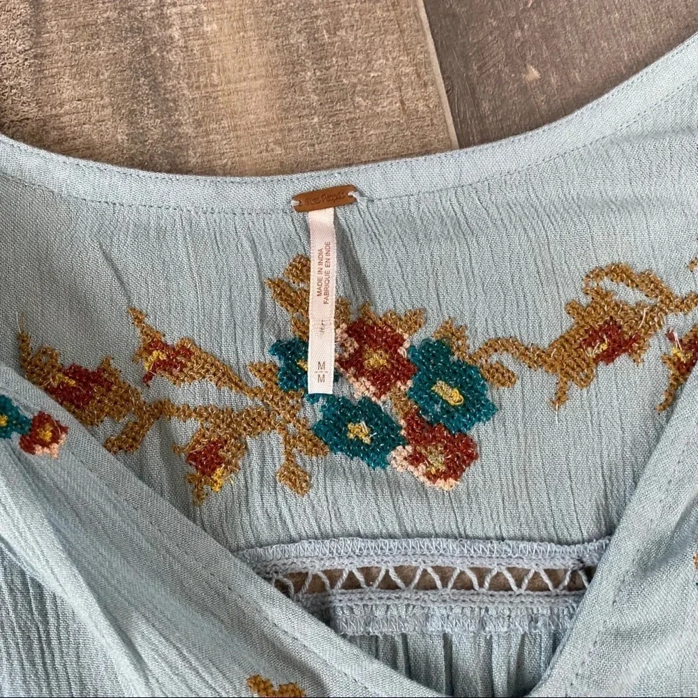 Free People Floral Embroidered oversized Dress